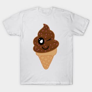 Flirty Chocolate Kawaii Icecream T-Shirt